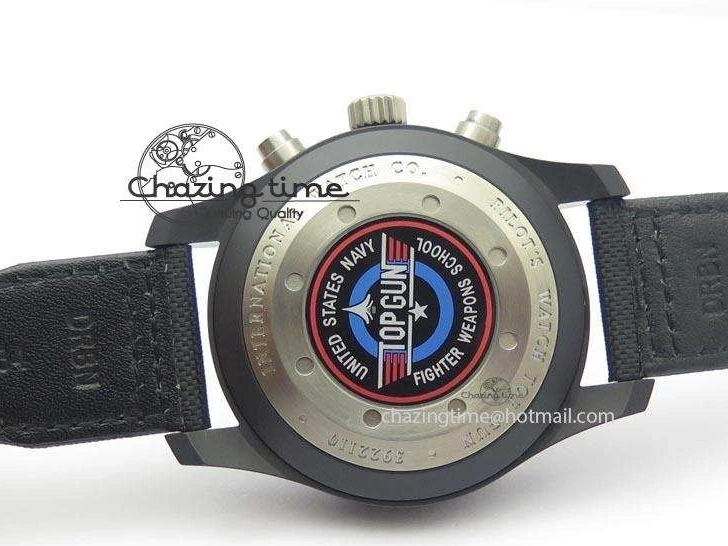 MIROTIME 0412 EasyCare Pilot Chrono IW388001 Real Ceramic ZF 1:1 Best Edition On Black Nylon Strap A 7279